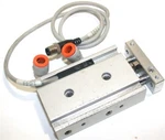 Smc Pneumatic Dual Rod Slide Cylinder CXSM10-15 W/sensor. Fixed Price $29.00.