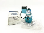 New Mac Valves 55B-12-PI-111AA Solenoid 150PSI 110/120V 6.8W. Fixed Price $79.95.
