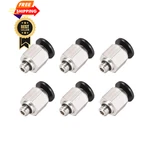 Uxcell Straight Pneumatic Push To Quick Connect Fittings 6MMXM6, Black,silver. Fixed Price $18.99.