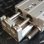 Smc MXQ16-50BSR Slide Table Guided Cylinder Double Acting Shock Absorber. Fixed Price $185.00.
