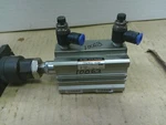 Smc CDQ2B32-40DM Air Cylinder With JAF40-14-150 Floating Joint. Fixed Price $32.00.