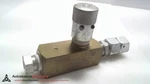 Parker F800BT, In-line Flow Control Valve, W/ Attached Fittings #295369. Fixed Price $65.45.