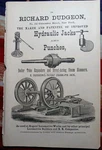 1881 Print Picture Richard Dudgeon Hydraulic Railroad Jacks And Punches Nyc. Fixed Price $11.95.