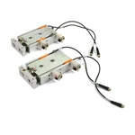 (lot Of Smc ECXSM25-50 Guide Cylinder W/ (2) Ifm MKN3000-BPKG/AS Switches. Fixed Price $48.29.